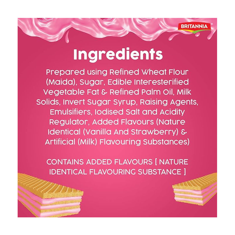 BRITANNIA TREAT WAFERS BISCUITS 150G - STRAWBERRY