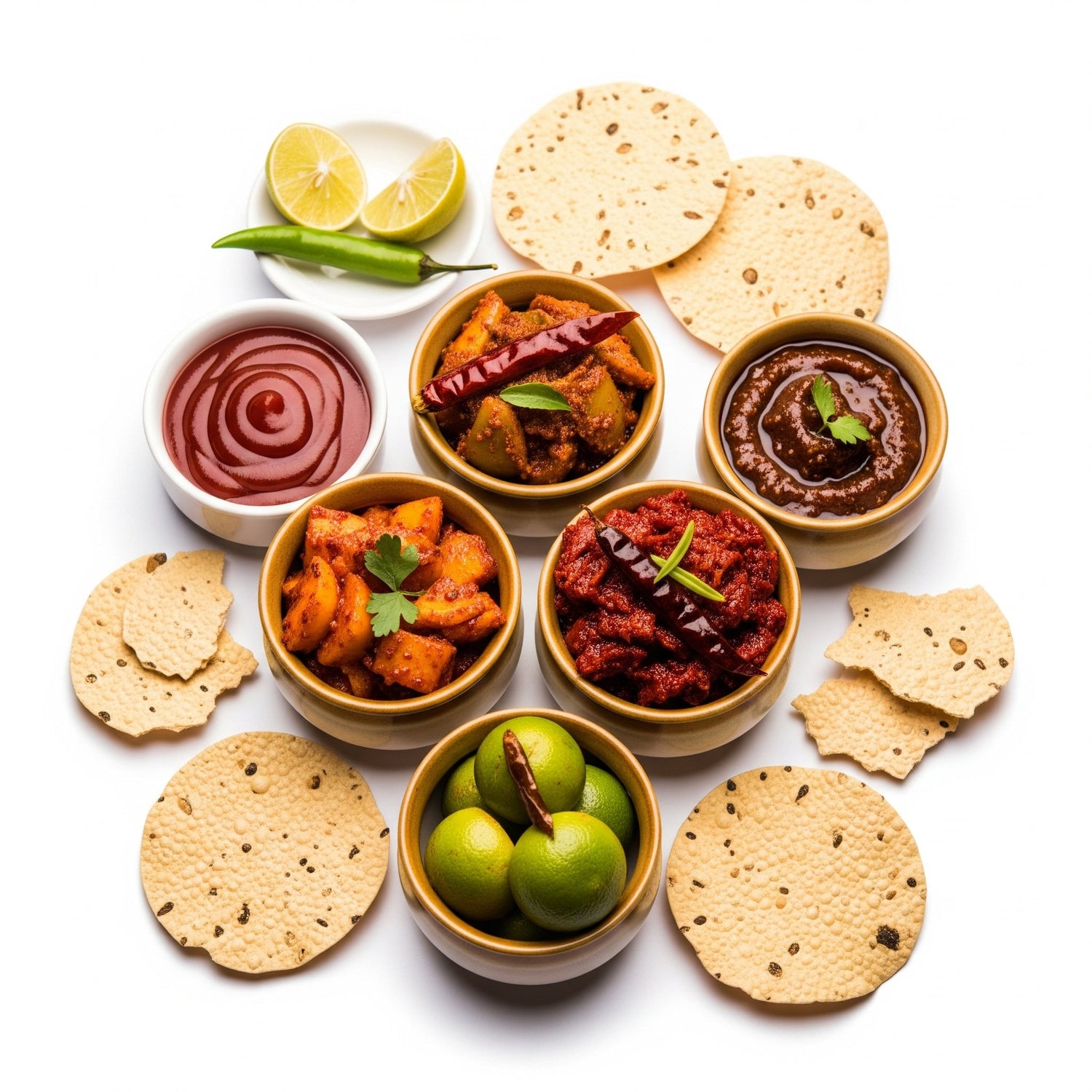 Pickles,Chutneys,Papadom
