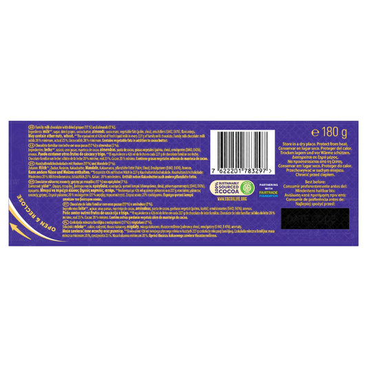 Cadbury Dairy Milk Chocolate Bar 180 g