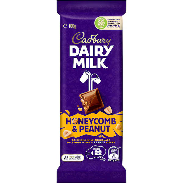 Cadbury Dairy Milk Honeycomb & Peanut Bar 100 g