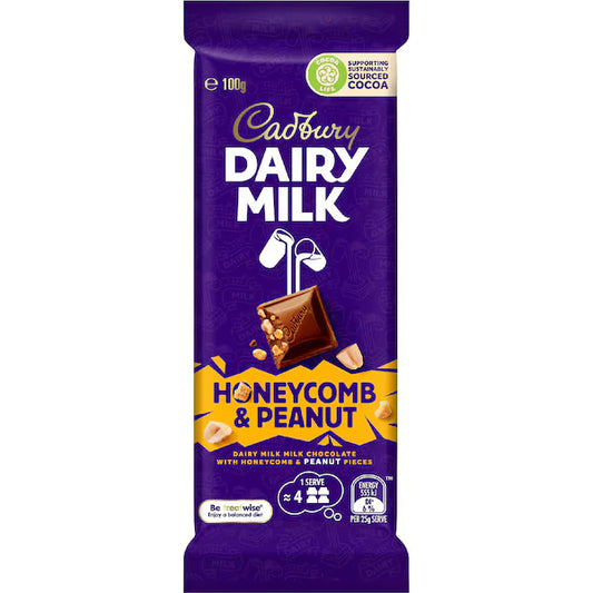 Cadbury Dairy Milk Honeycomb & Peanut Bar 100 g