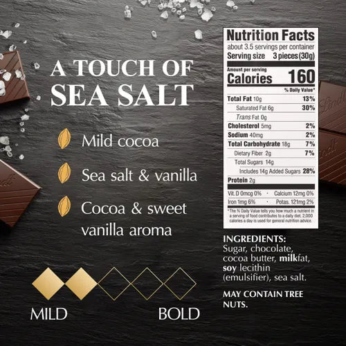 Lindt Excellence Dark – A Touch of Sea Salt 100 g