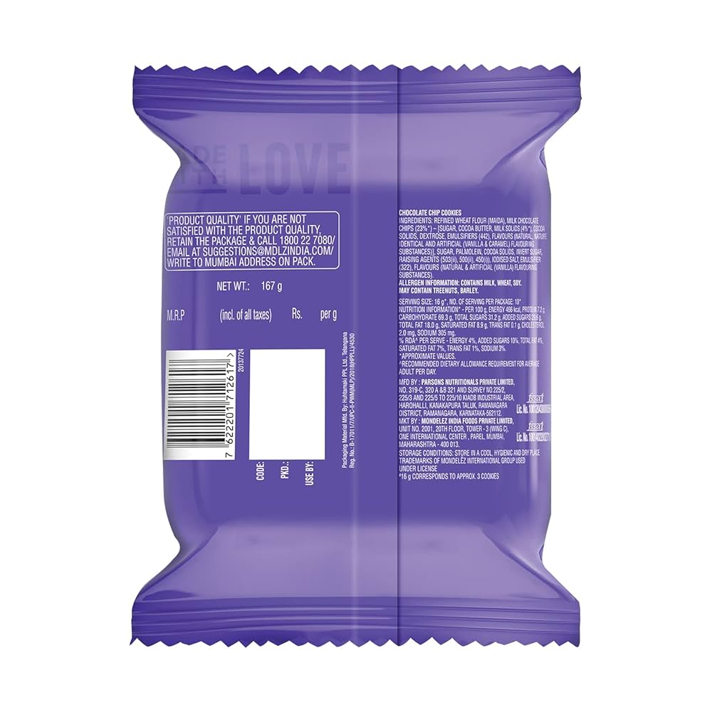 Cadbury Chocobakes Choco Chip Cookies – 167 g