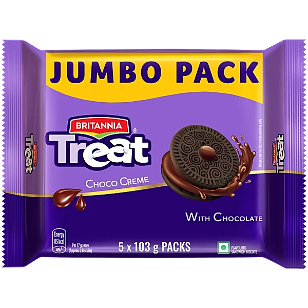 Britannia Treat Choco Cream Sandwich Biscuits – 103 g