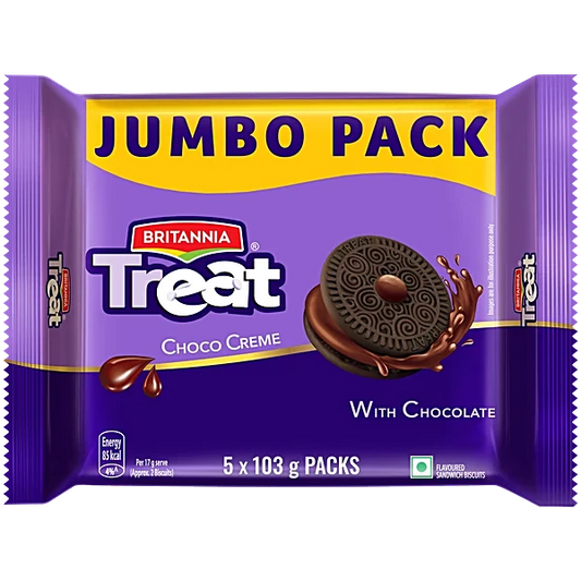 Britannia Treat Choco Cream Sandwich Biscuits – 103 g