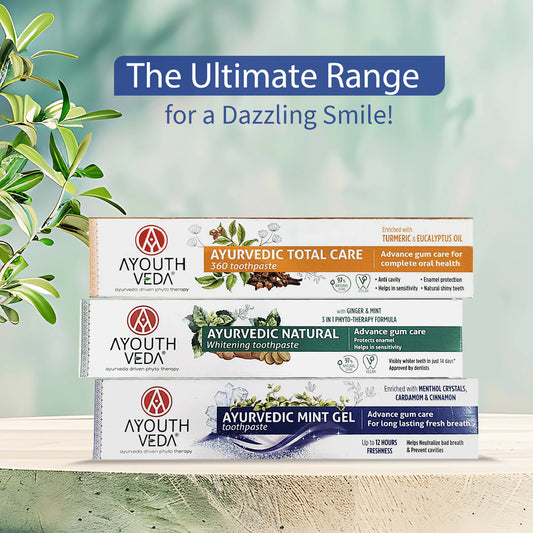 AyouthVeda Ayurvedic Mint Gel Toothpaste – 100 g