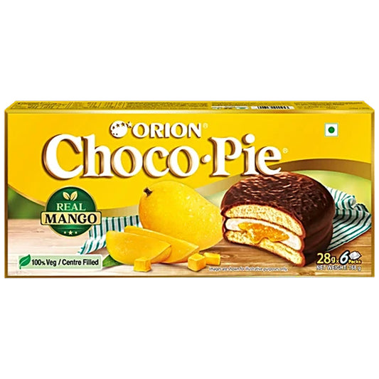 Orion Mango Choco Pie – 168 g (6 individually wrapped pies)