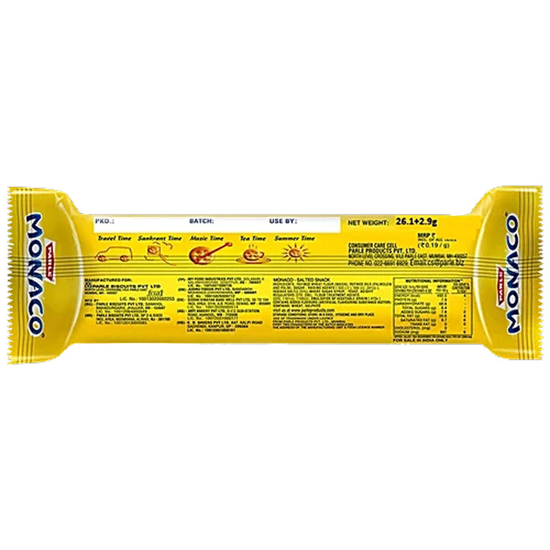 PARLE MONACO SALTED BISCUIT 63.3G