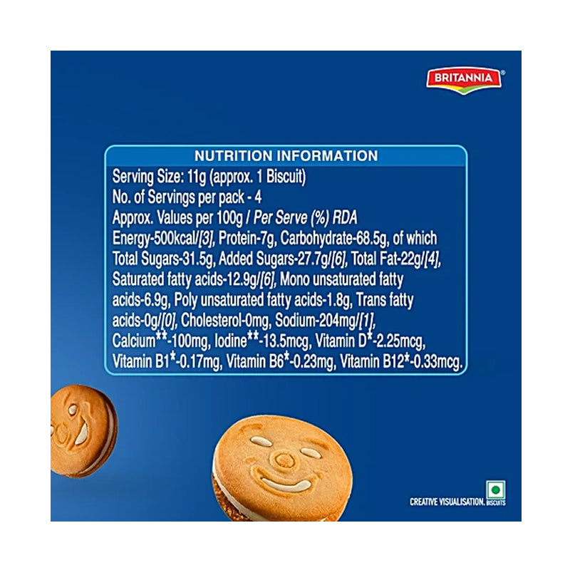 BRITANNIA MILK BIKIS CREAMS 8 x 44G