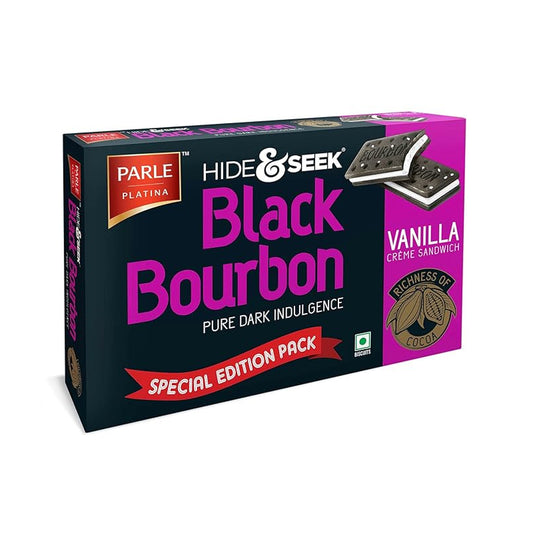 Parle Hide & Seek Black Bourbon Vanilla Cream Biscuits – 300 g