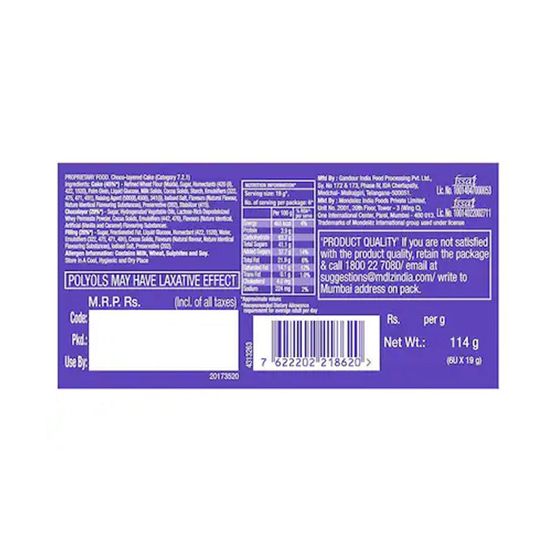 Cadbury Chocobakes Choco Layered Cake – 114 g
