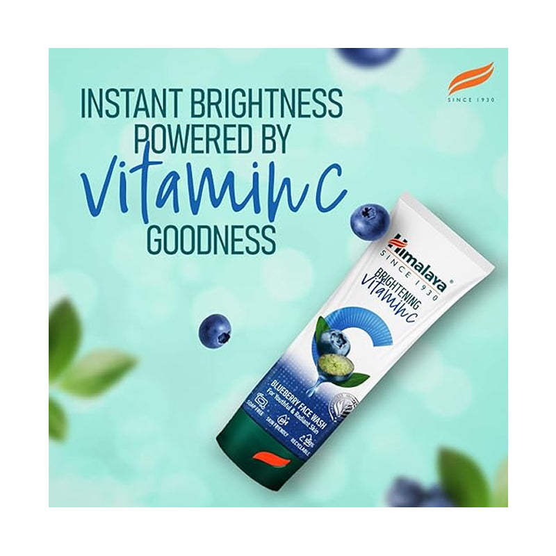 Himalaya Brightening Vitamin C Blueberry Face Wash — 100 ml