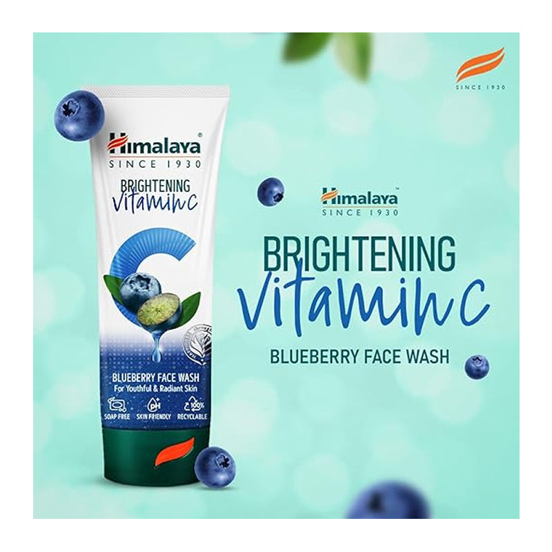 Himalaya Brightening Vitamin C Blueberry Face Wash — 100 ml