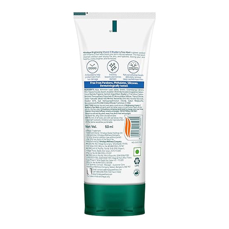 Himalaya Brightening Vitamin C Blueberry Face Wash — 100 ml