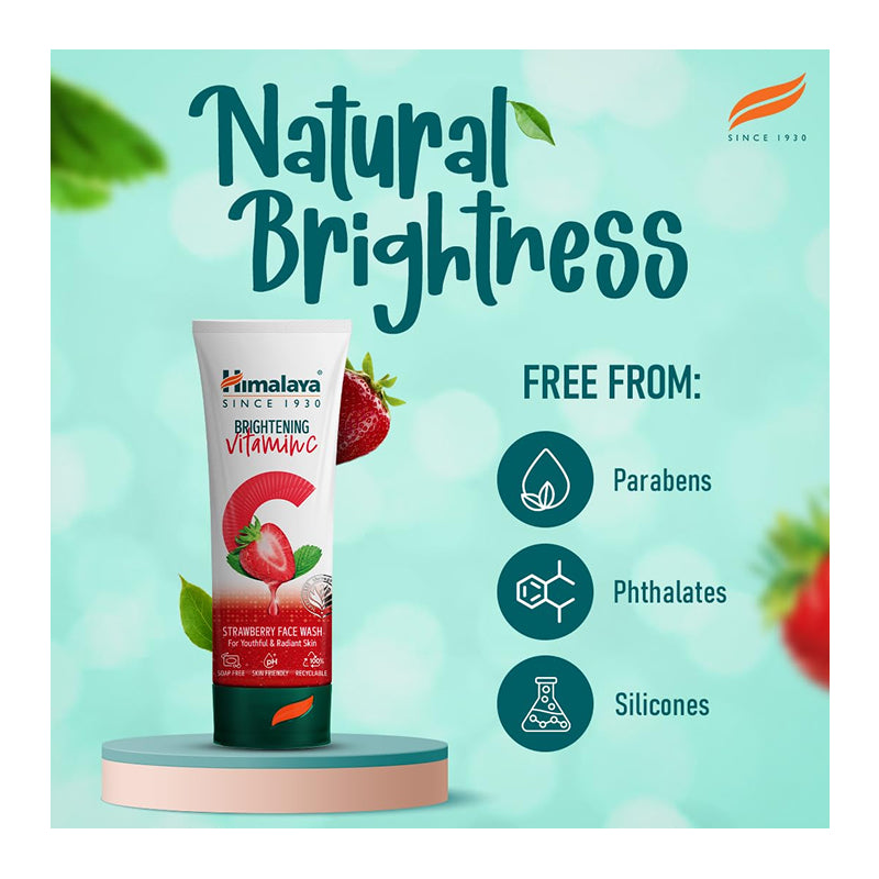 Himalaya Brightening Vitamin C Strawberry Face Wash — 100 ml