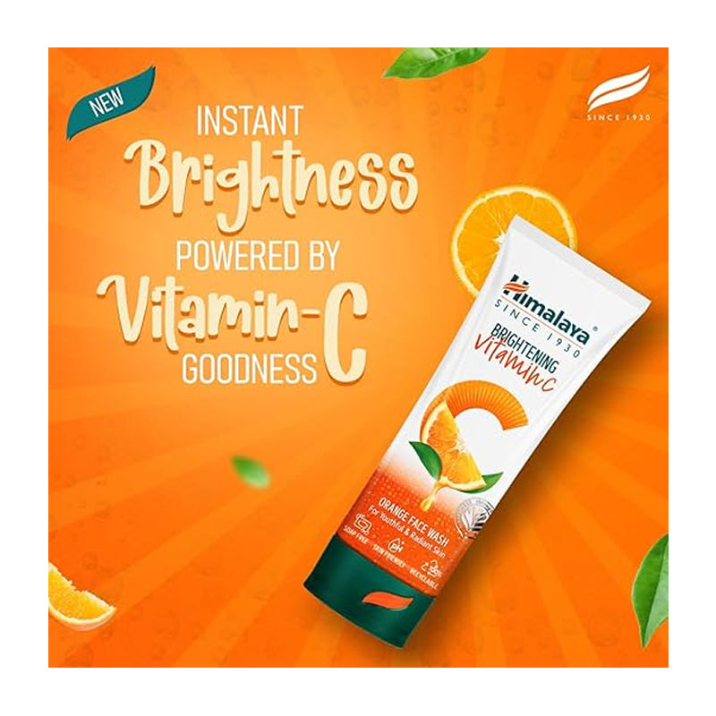 Himalaya Brightening Vitamin C Orange Face Wash (100 ml)