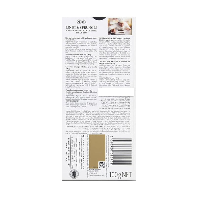 Lindt Excellence Mint Intense 100 g