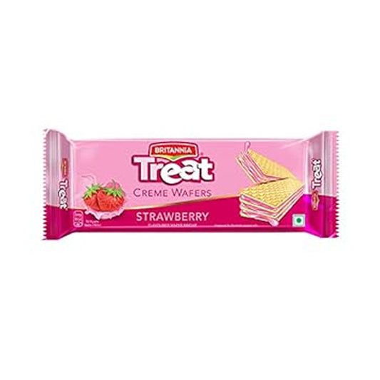 BRITANNIA TREAT WAFERS BISCUITS 150G - STRAWBERRY