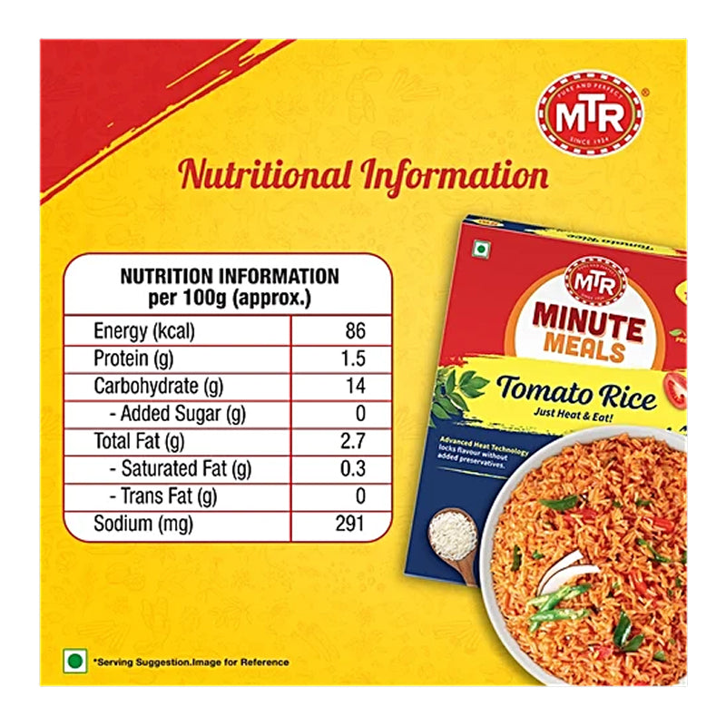 MTR READY TO EAT TOMATO RICE 250G