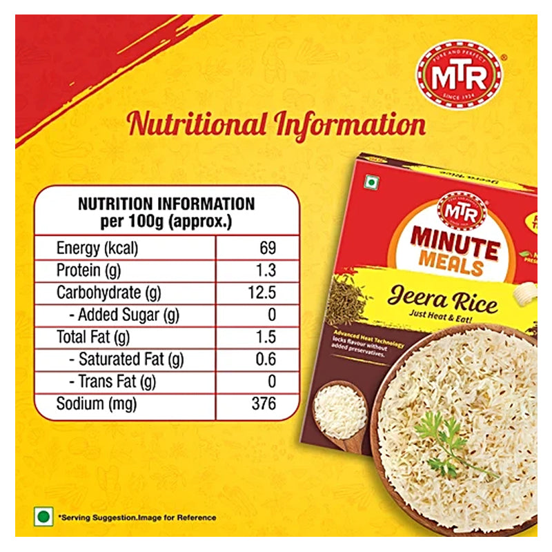 MTR READY TO EAT JEERA RICE 250G