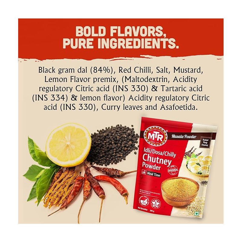 MTR IDLI-DOSA CHILLI CHUTNEY POWDER 200G
