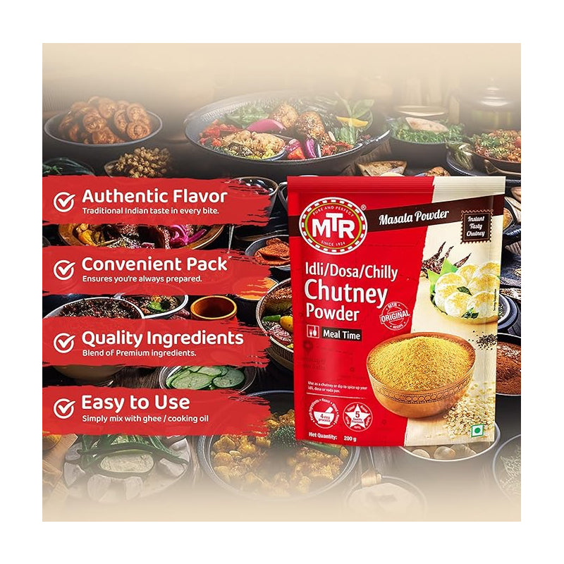 MTR IDLI-DOSA CHILLI CHUTNEY POWDER 200G