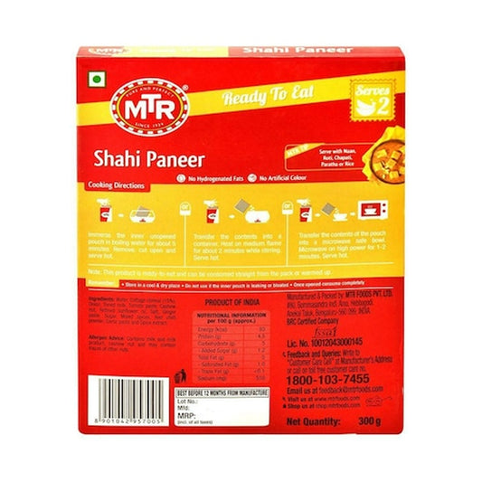 MTR READY TO EAT SHAHI PANEER 300G