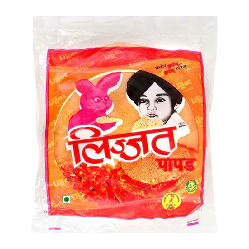 Lijjat Red Chilli Papad/Papadom 200g