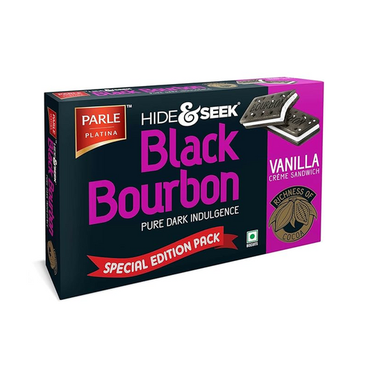 Parle Hide & Seek Black Bourbon Vanilla Cream Biscuits – 300 g