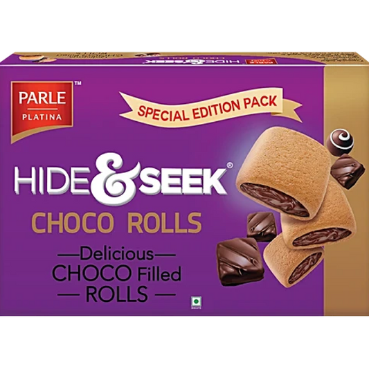 Parle Hide & Seek Choco Rolls – 250 g (Cream-filled wafer rolls)