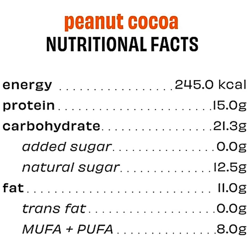 The Whole Truth  Protein Bar – Peanut Cocoa (No Added Sugar, All Natural)