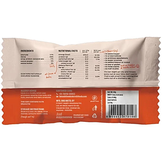 The Whole Truth  Protein Bar – Peanut Cocoa (No Added Sugar, All Natural)