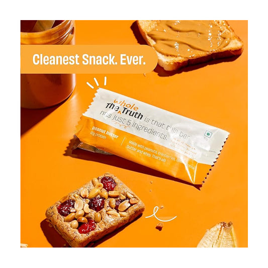 The Whole Truth Protein Bar – Peanut Butter (No Added Sugar, All Natural)