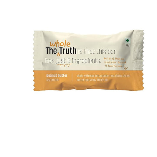 The Whole Truth Protein Bar – Peanut Butter (No Added Sugar, All Natural)