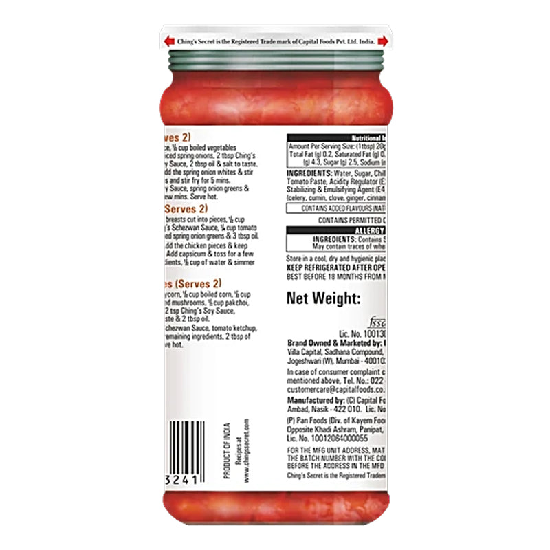 CHINGS SCHEZWAN STIR FRY SAUCE 250G