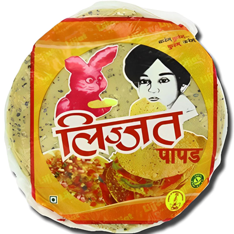 Lijjat Black Pepper Papad/Papadom 200g