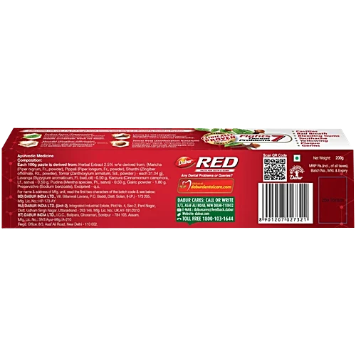 Dabur Red Ayurvedic Fluoride Free Toothpaste, 200 g