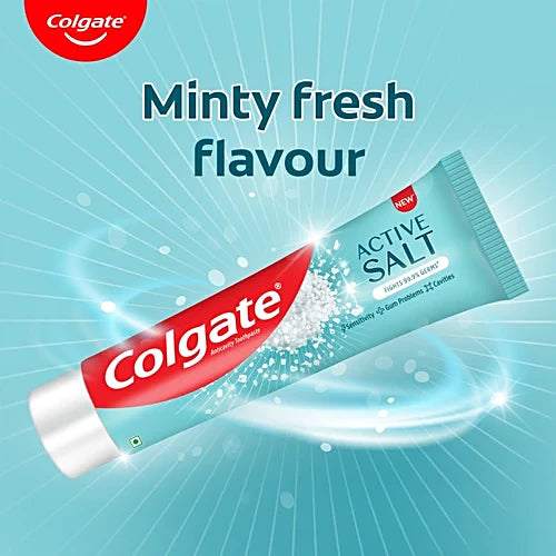 Colgate Active Salt Anticavity Toothpaste, 300 g (1 x 200 + 1 x 100 g)