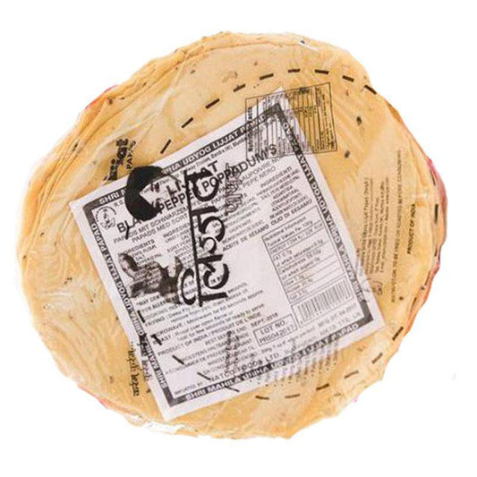 Lijjat Black Pepper Papad/Papadom 200g