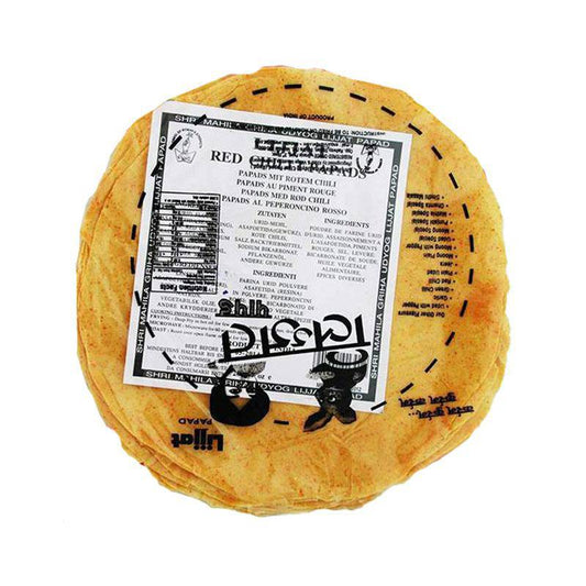 Lijjat Red Chilli Papad/Papadom 200g
