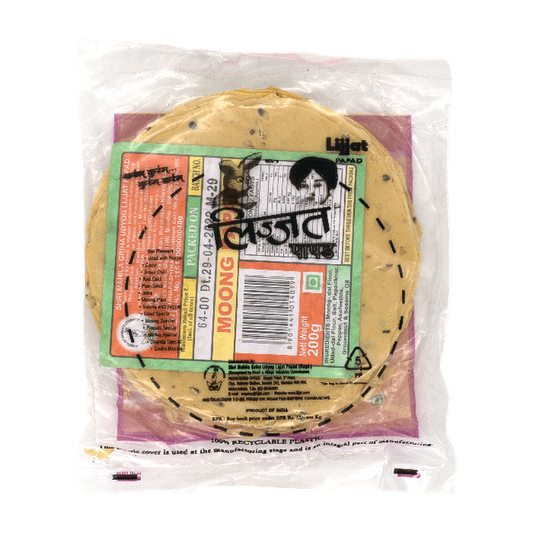 Lijjat Moong Papad/Papadom 200g