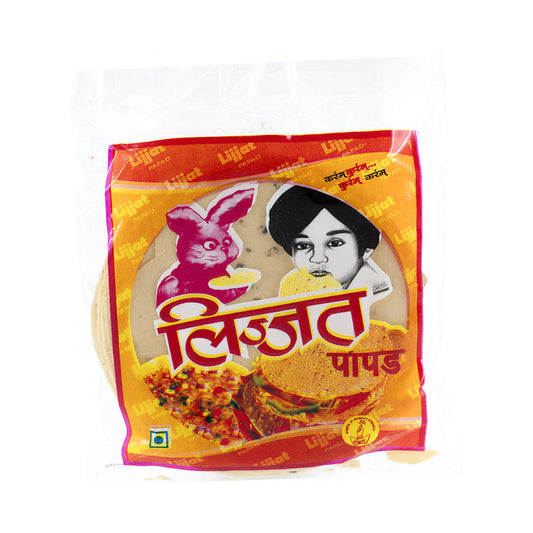Lijjat Plain Urid Papad/Papadom 200g