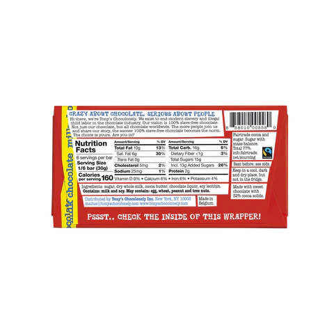 Tony’s Chocolonely Milk Chocolate 180 g (plus variants)