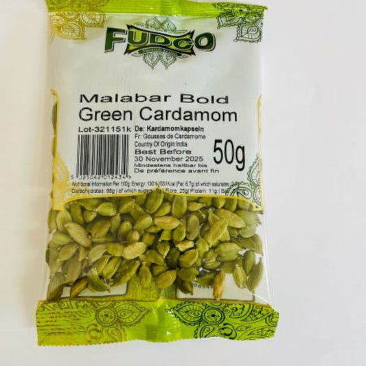 FUDCO MALABAR BOLD GREEN CARDOMOM 50gms