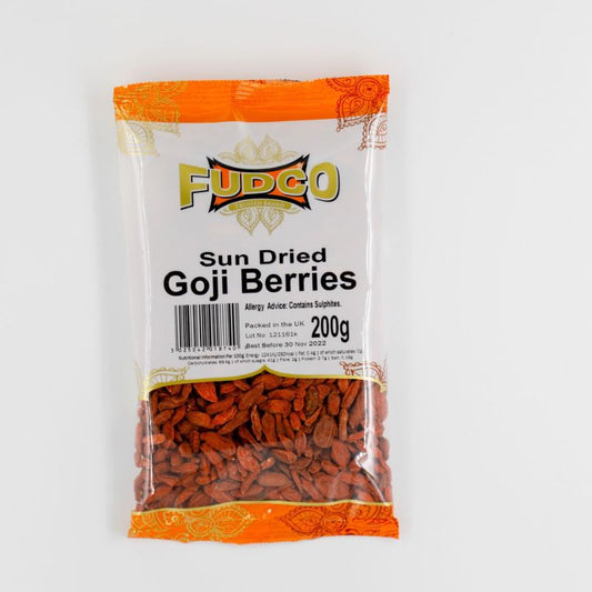 FUDCO FUDCO SUN DRIED GOJI BERRIES 200gms