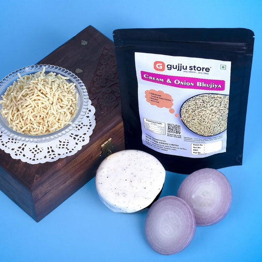 Cream & Onion Bhujiya  Crunchy, Roasted, and Irresistible 90g
