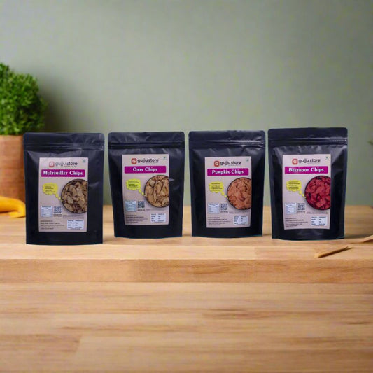 Gujju Store Guilt-Free Chips Combo  Multimillet, Oats, Pumpkin & Beetroot