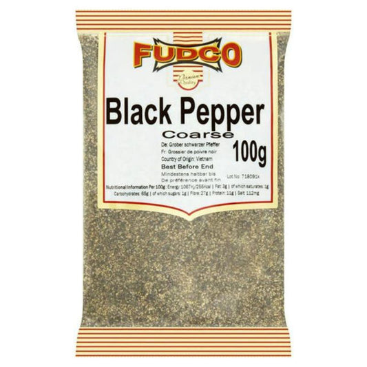 FUDCO GROUND BLACK PEPPER COARSE 100G