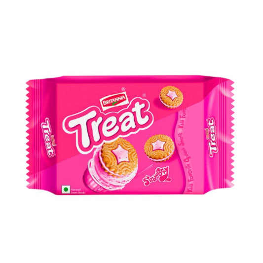 BRITANNIA TREAT WAFERS BISCUITS 150G - STRAWBERRY
