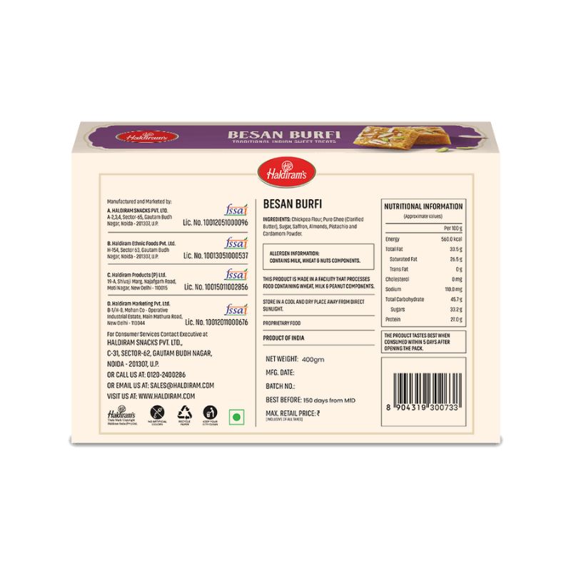 Haldiram's Besan Burfi 300g